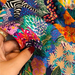 Silk Scarf Women Vintage Horse Zebra Small Bandana Kerchief Turban 53*53cm 07FC0E-D4 - KOEEK [2]