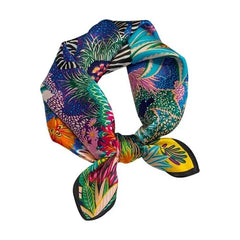 Silk Scarf Women Vintage Horse Zebra Small Bandana Kerchief Turban 53*53cm 07FC0E-D4 - KOEEK [4]