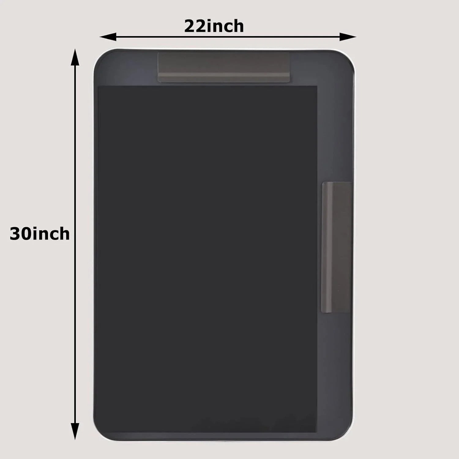 Silver Bathroom Mirror for Wall, 30x22''Rectangular Aluminum Alloy Framed Mirror 07FC0E-D4 - KOEEK [8]