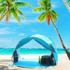 Simple Pop-up 3-4 Person Beach Tent Sport Umbrella Instant Awning 07FC0E-D4 - KOEEK [2]