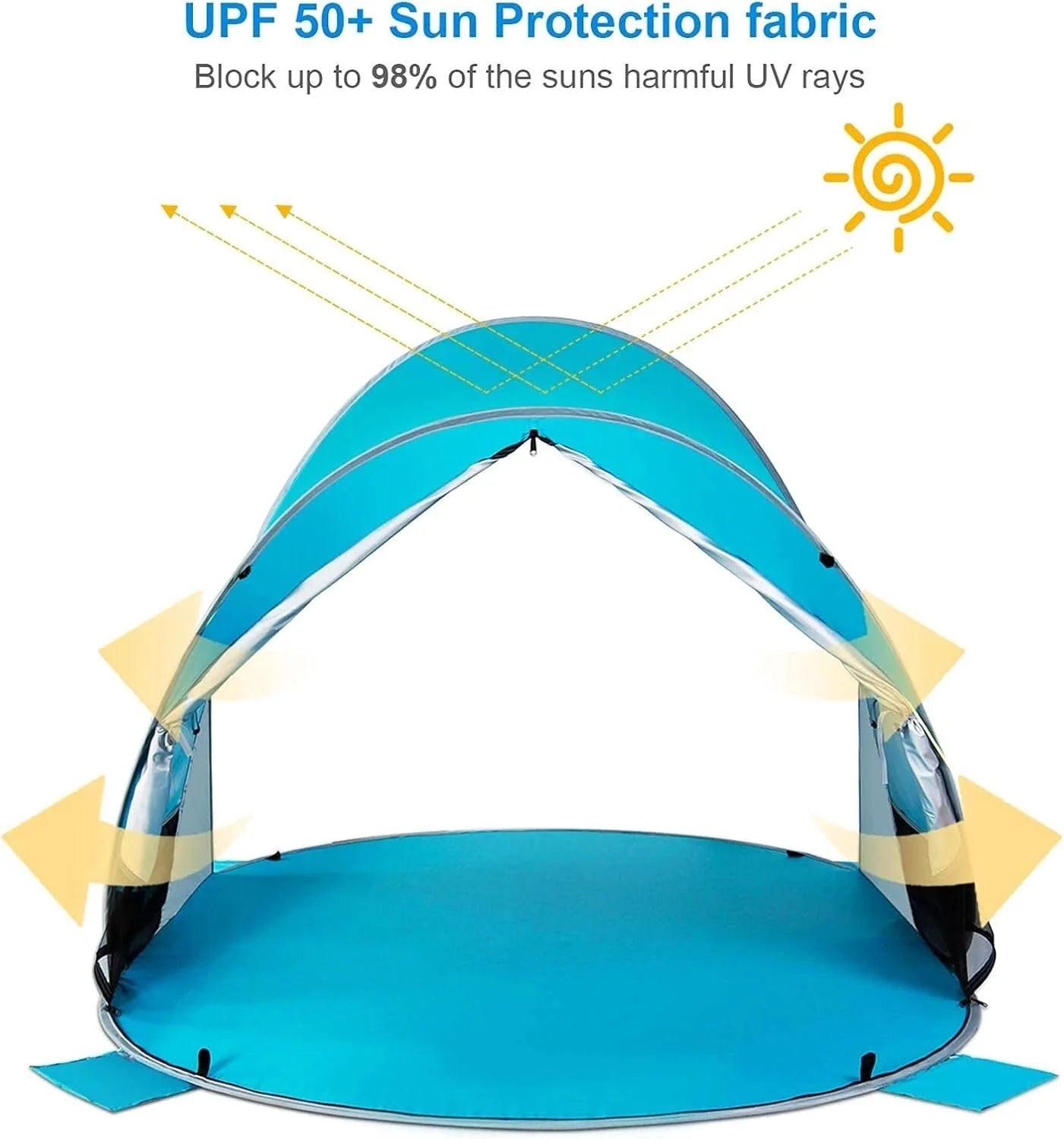 Simple Pop-up 3-4 Person Beach Tent Sport Umbrella Instant Awning 07FC0E-D4 - KOEEK [5]