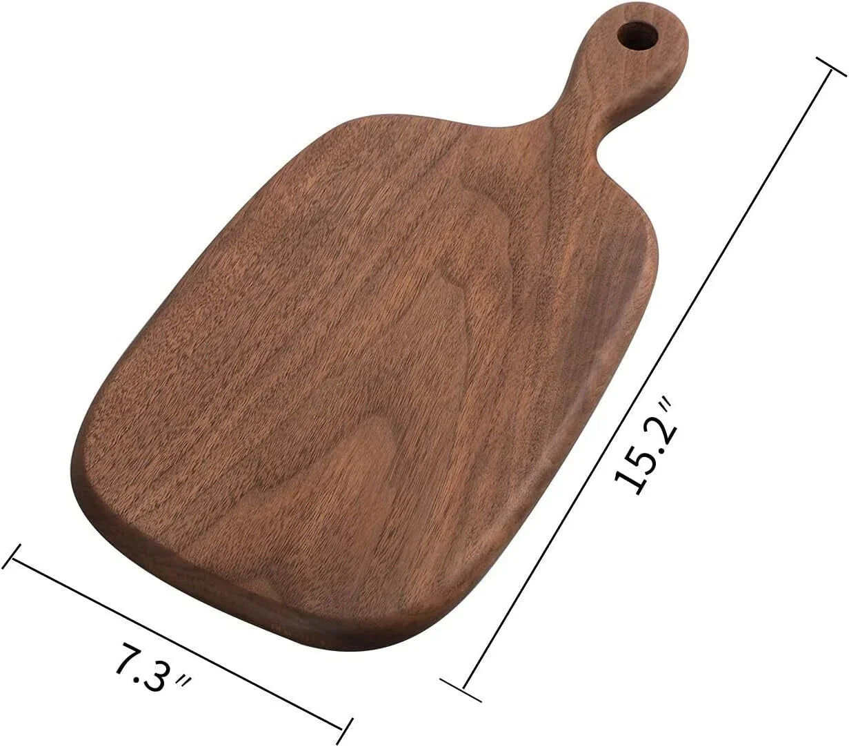 Small Cutting Board with Handle, Walnut Wooden Chopping Boards for Bread, 07FC0E-D4 - KOEEK [6]