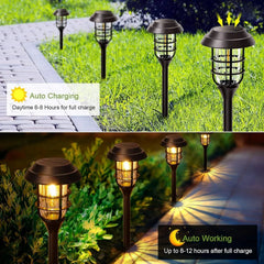 Solar Pathway Lights Outdoor, 8 Pack Garden Lights Powered Landscape Lighting 07FC0E-D4 - KOEEK [3]