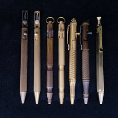 Solid Brass Bolt Action Ball Point Quality Pen Copper Art Craft Pocket EDC Gift2 07FC0E-D4 - KOEEK [1]