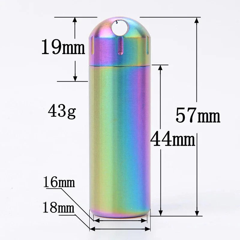 Solid Brass Outdoor Camping Survival EDC Multi Tool Waterproof Medicine Pill Box 07FC0E-D4 - KOEEK [3]