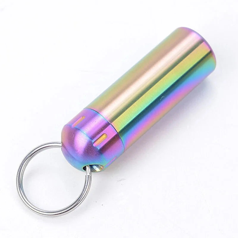 Solid Brass Outdoor Camping Survival EDC Multi Tool Waterproof Medicine Pill Box 07FC0E-D4 - KOEEK [7]
