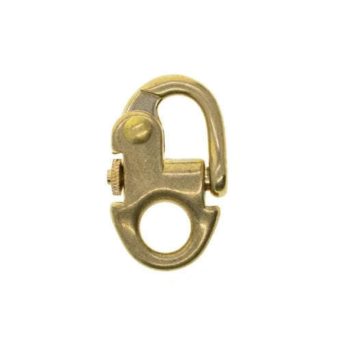 Solid Brass Sweden Snap Pull Lock Carabiner Hook Quick Release Key Chain Fob 07FC0E-D4 - KOEEK [6]