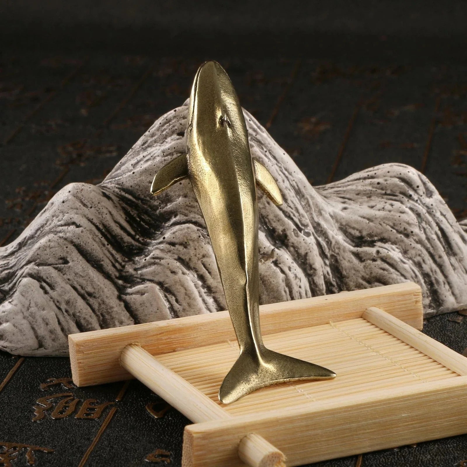 Solid Brass Whale Figurine Small Statue Home Ornament Figurines Collectibles Toy 07FC0E-D4 - KOEEK [4]