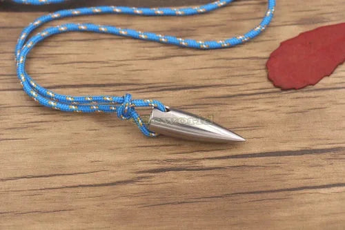 Solid TC4 Titanium Alloy Keychain Necklace Pendant Outdoor Survival EDC WR-III 07FC0E-D4 - KOEEK [5]