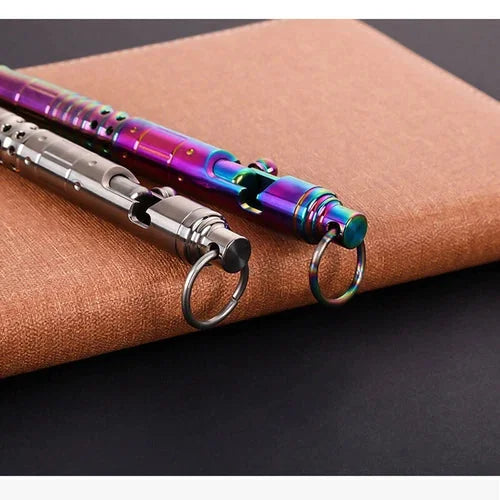 Solid Titanium Alloy Steampunk Business Office Signature Bolt Pocket Pen EDC Toy 07FC0E-D4 - KOEEK [6]