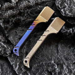 Solid Titanium Pry Bar Crowbar Outdoor Travel EDC Multi Tool Unpack Box Keychain 07FC0E-D4 - KOEEK [2]