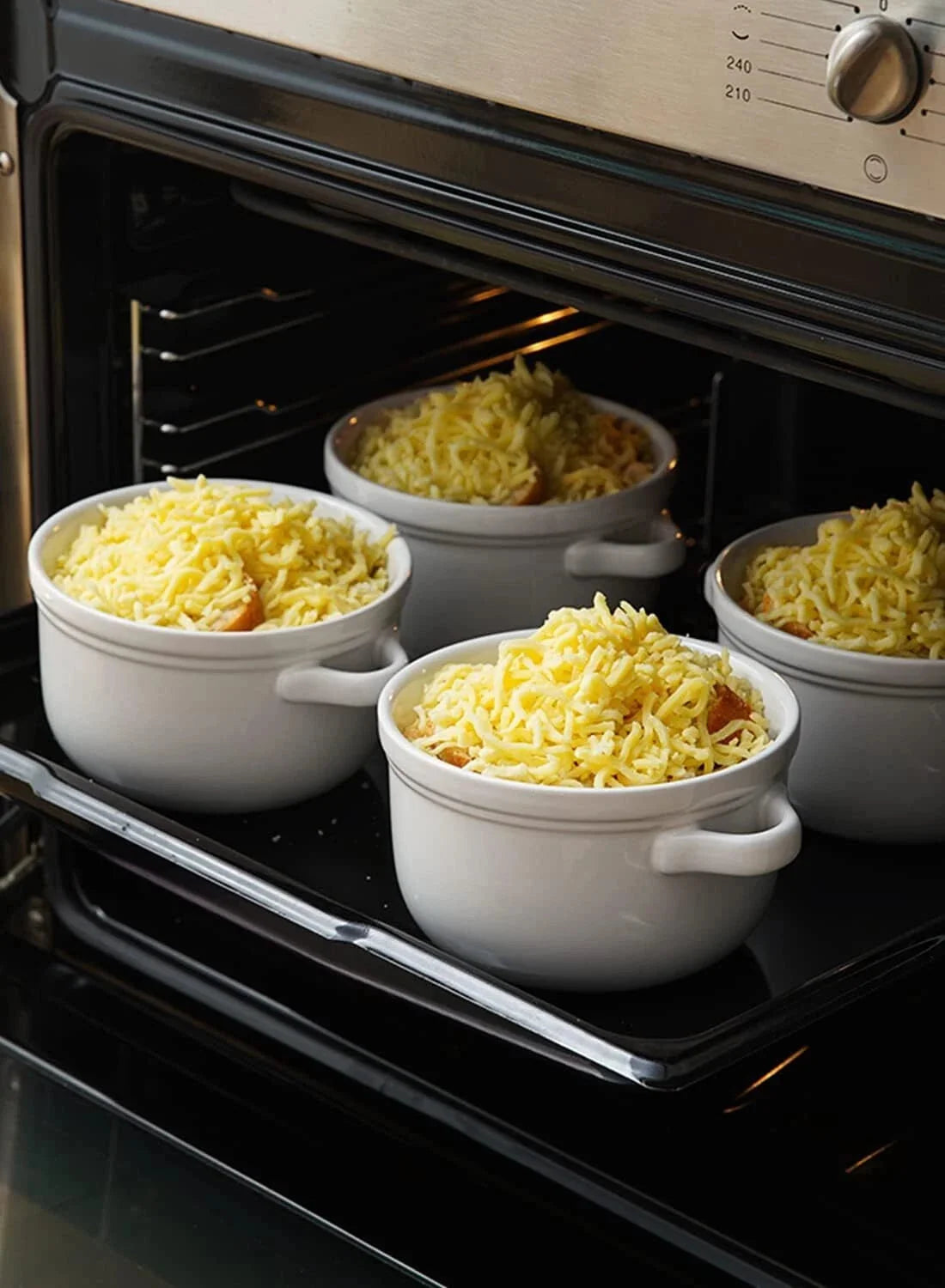 Soup Bowls with Handles, 28 oz, 5.5 in, Set of 4, White 07FC0E-D4 - KOEEK [2]