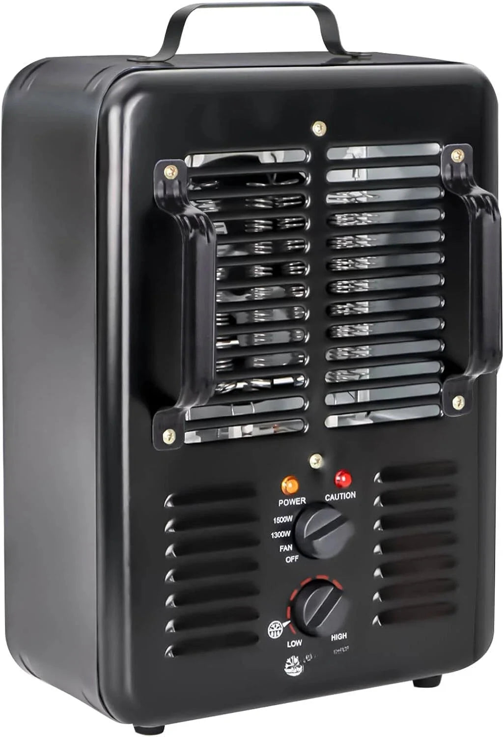 Space Heater, Electric Heater with Thermostat, 3-Segment Heat Setting, Black 07FC0E-D4 - KOEEK [1]