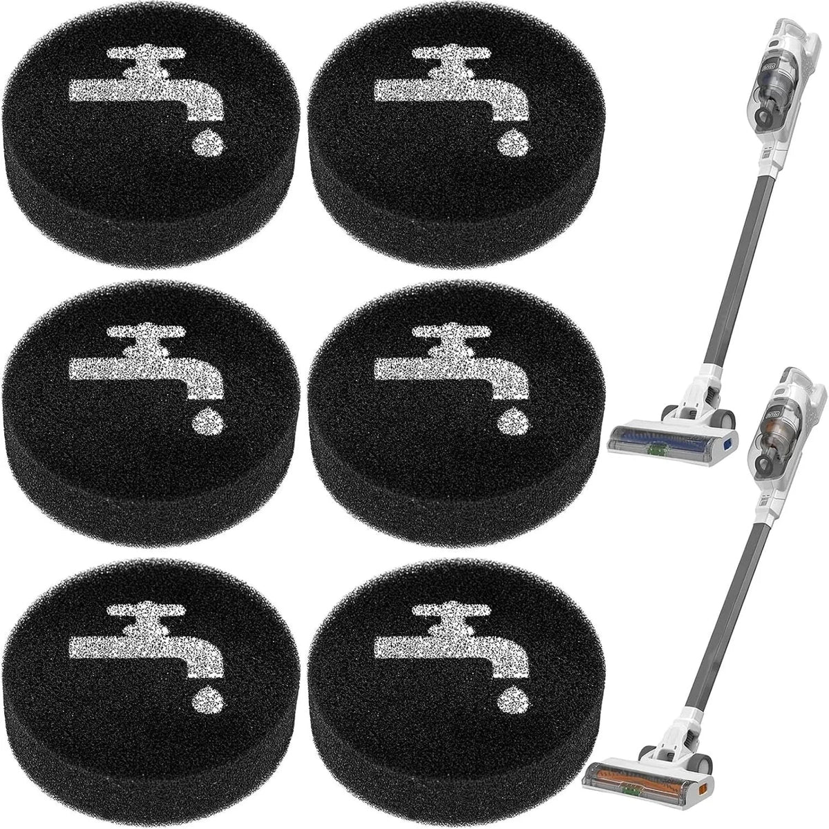 Sponge filter replacement parts, replacement parts BHFEAF1, 6 pieces per pack. 07FC0E-D4 - KOEEK [1]