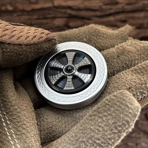 Stainless Steel Fidget Slider Spinning Top Stress Relief Fidget Spinner EDC Toys 07FC0E-D4 - KOEEK [1]