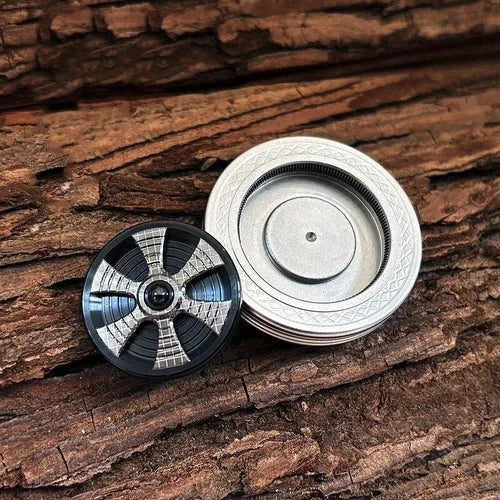 Stainless Steel Fidget Slider Spinning Top Stress Relief Fidget Spinner EDC Toys 07FC0E-D4 - KOEEK [4]