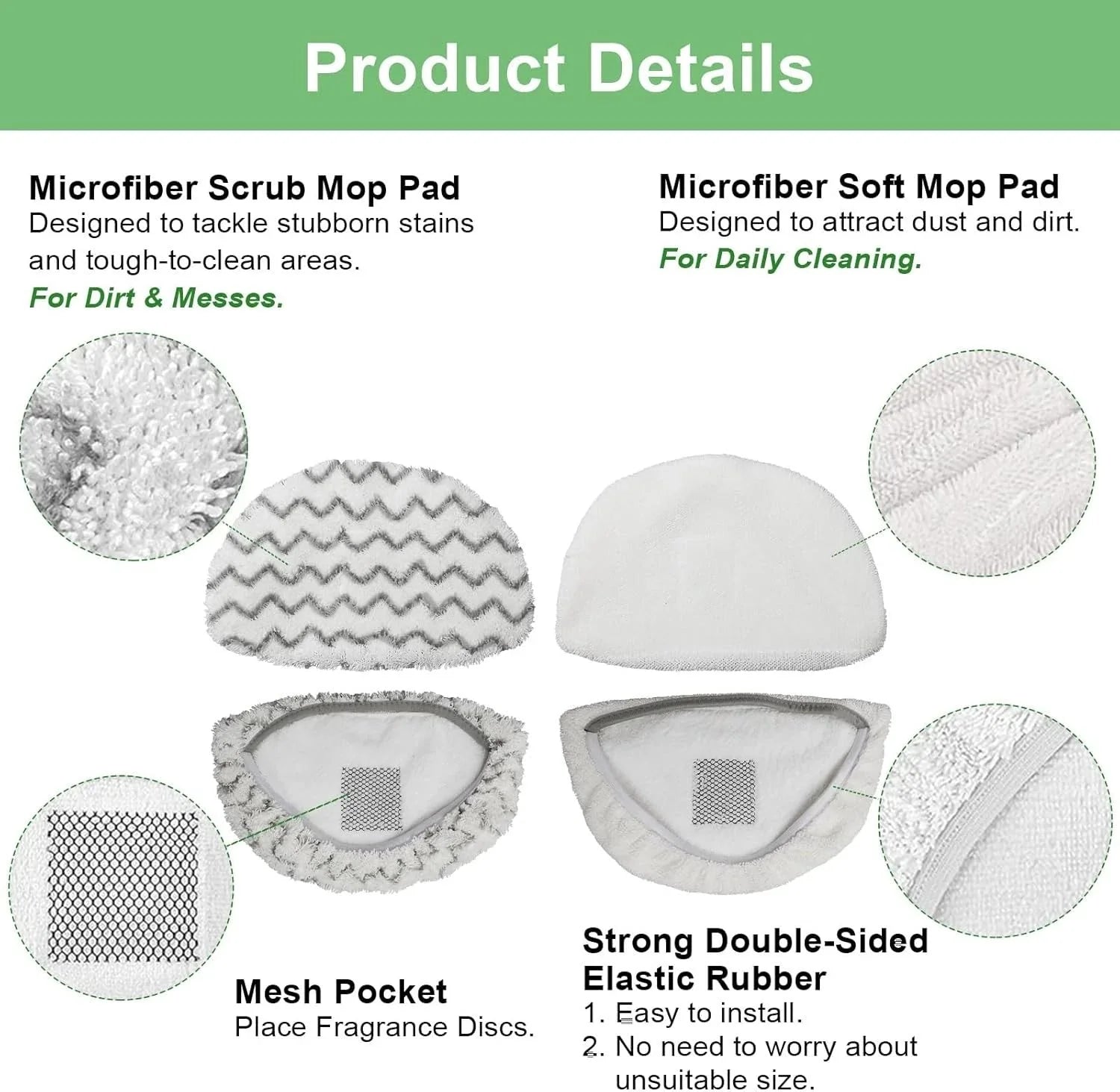 Steam Mop Pad, Steam Mop Deluxe Edition Pet Lift-Up Extended Length 07FC0E-D4 - KOEEK [3]