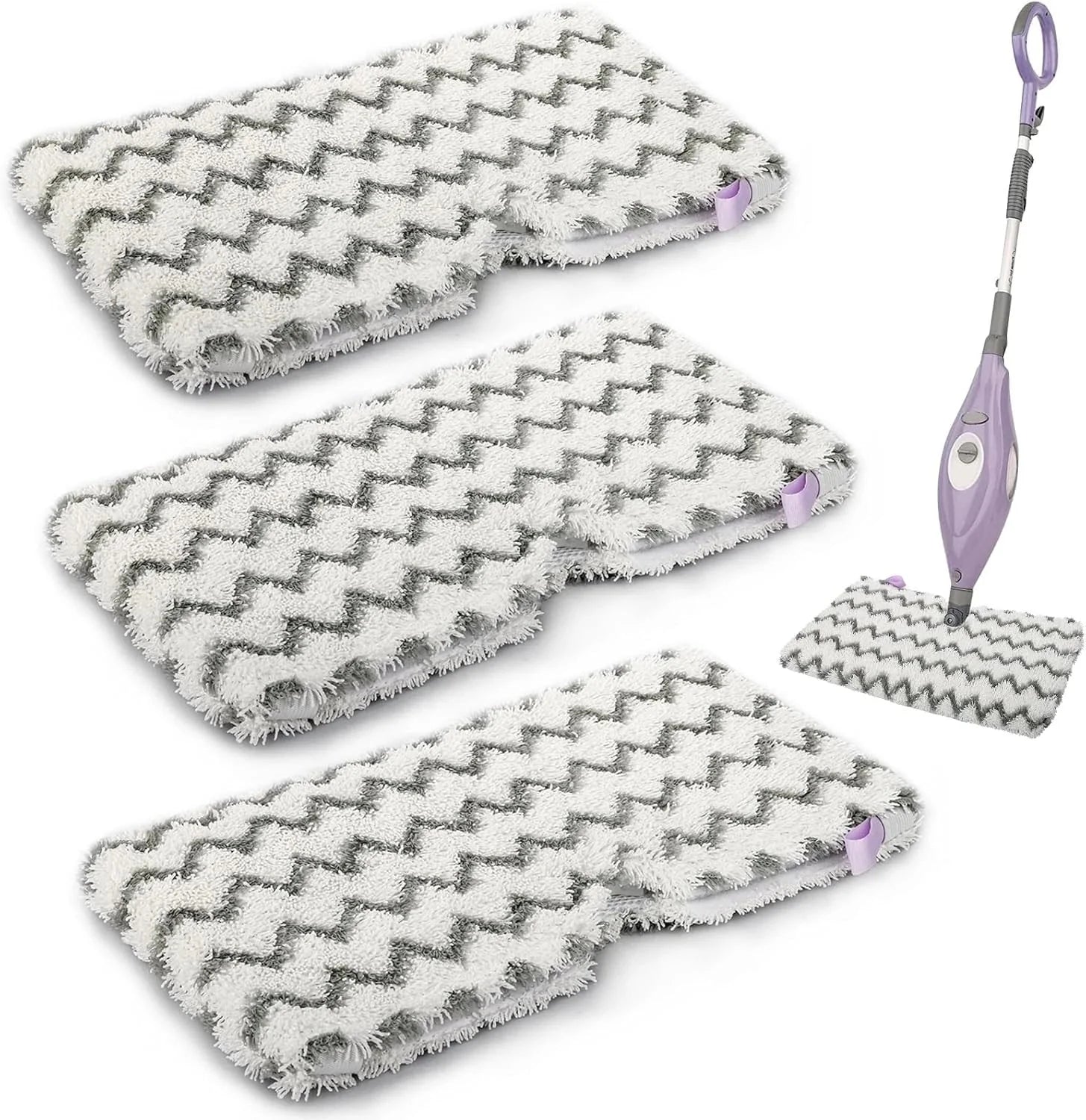 Steam mop pads,replacement pads for steam mops suitable for hard floors,pack of3 07FC0E-D4 - KOEEK [1]