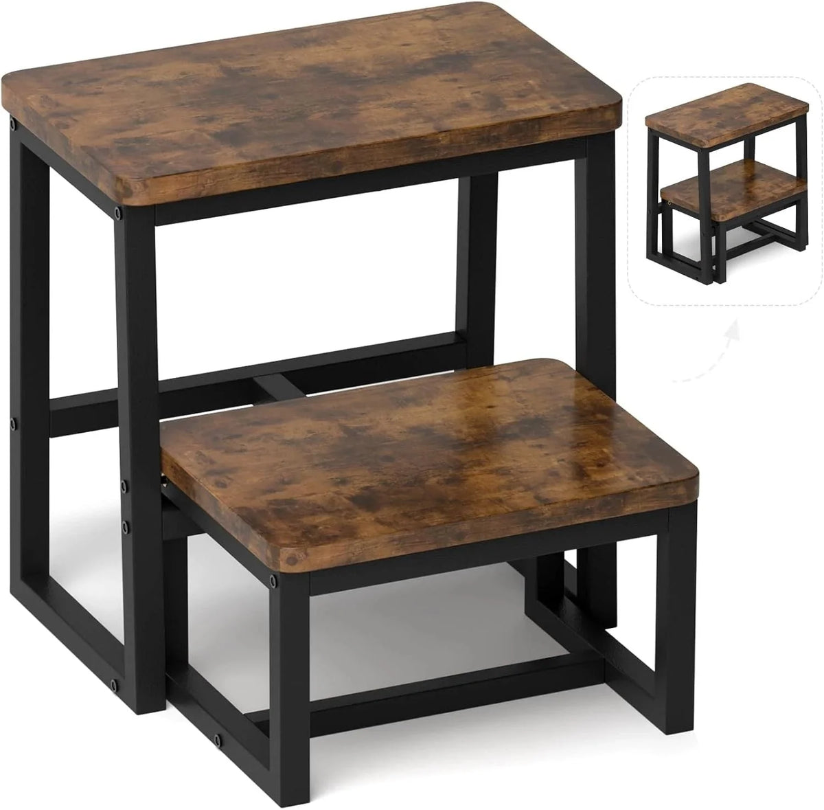 Step stool for adults and children, with a weight capacity of up to 500 pounds. 07FC0E-D4 - KOEEK [1]