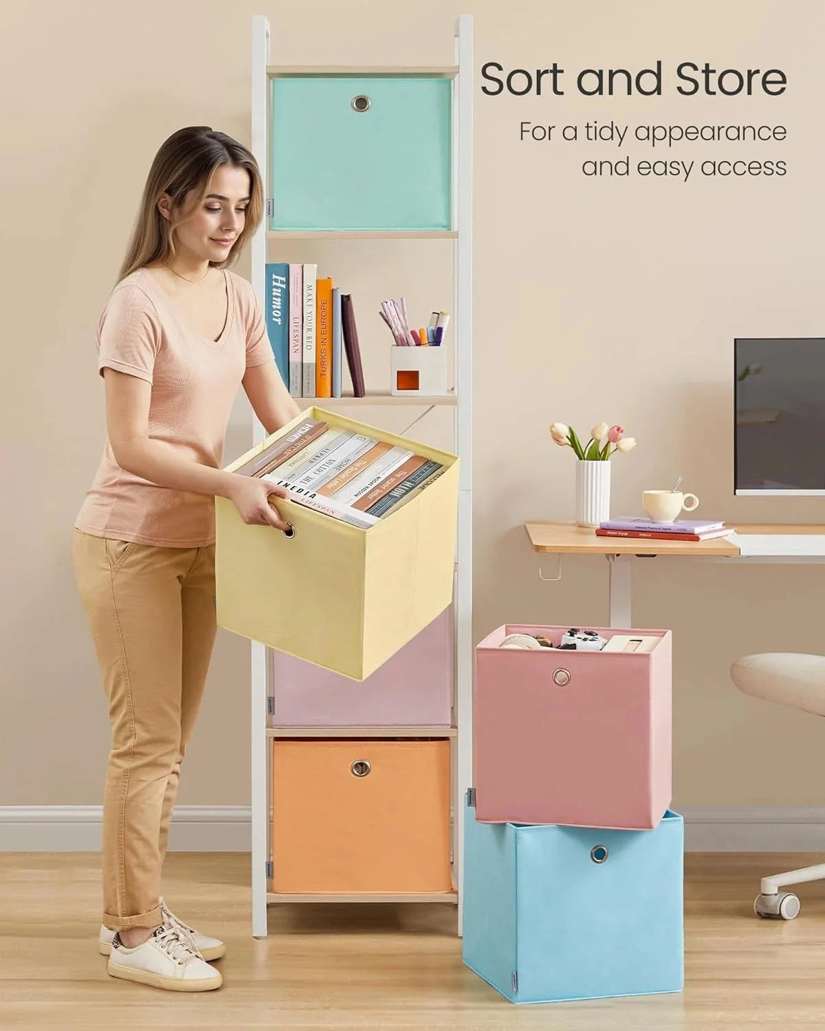 Storage cubes, set of 6 foldable storage boxes 07FC0E-D4 - KOEEK [6]