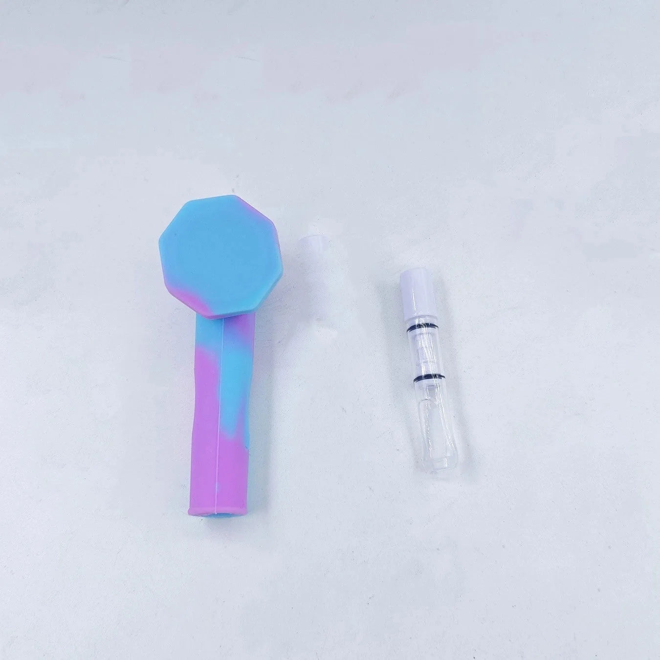 Style Silicone Hand Tobacciana Pipe with Cap Bowl Herb Cigarette Filter Gift 07FC0E-D4 - KOEEK [6]