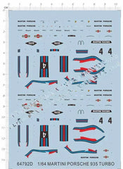 Super Detail Up 1/64 Martini Porsche 935 Turbo Sports Car Model Kit Water Decal 07FC0E-D4 - KOEEK [1]