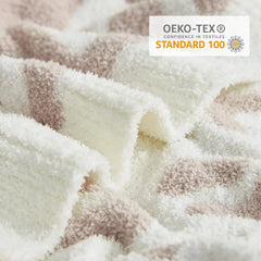 Super soft beige leopard print blanket Double size Dimensions: 60x80 inches 07FC0E-D4 - KOEEK [4]