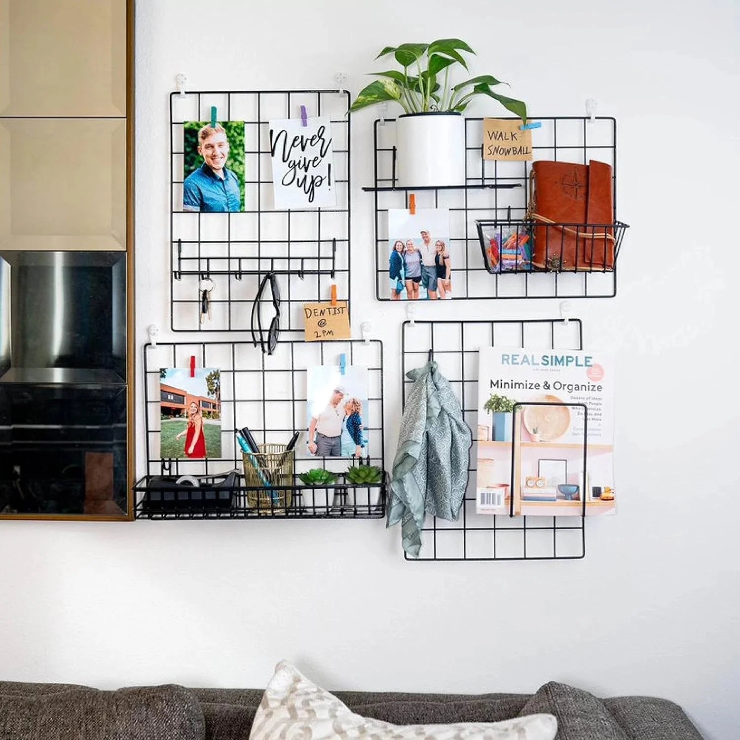 Suspended basket and hook rack | Wall grid accessories 07FC0E-D4 - KOEEK [4]