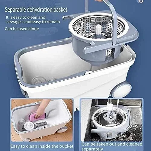 Swivel Mop Bucket Deluxe 360 Swivel Floor Cleaning System 07FC0E-D4 - KOEEK [1]