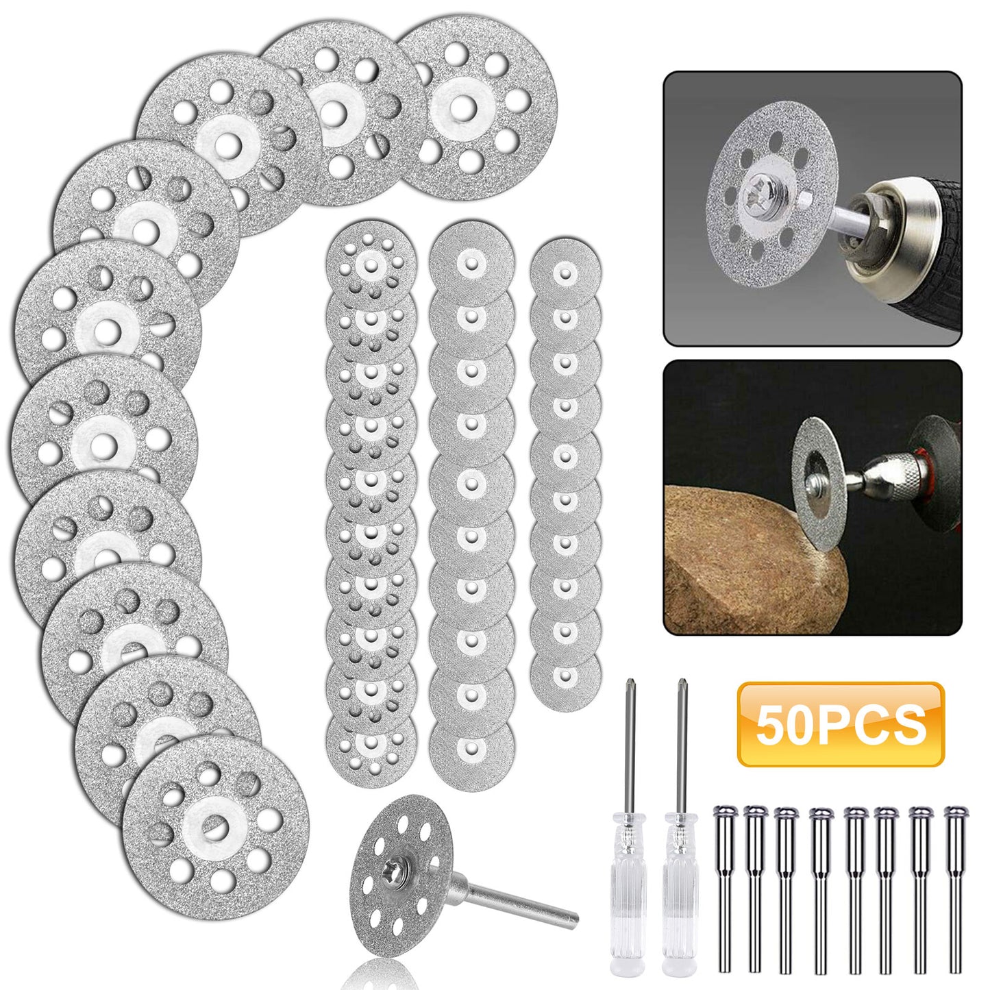 10-176PCS Diamond Cutting Wheel For Dremel Rotary Tool Die Grinder Cut Off Disc