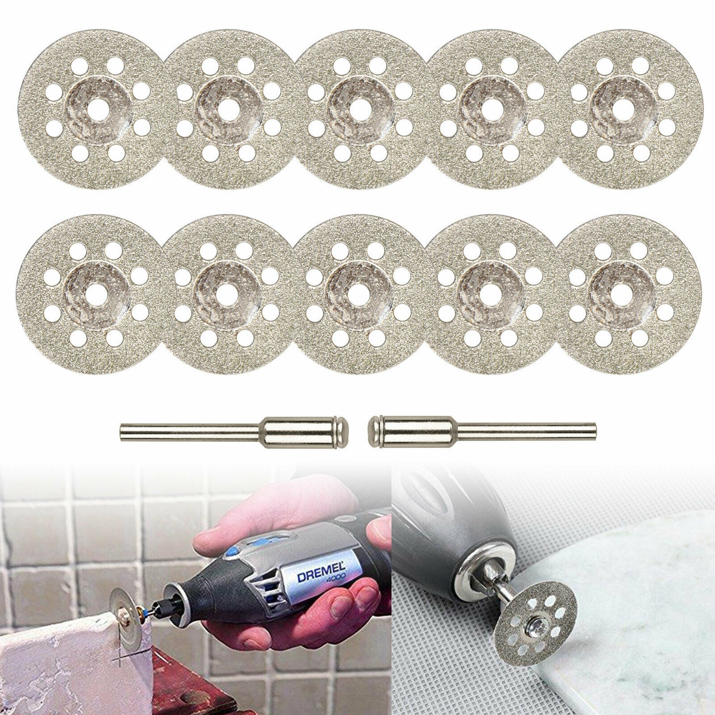 10-176PCS Diamond Cutting Wheel For Dremel Rotary Tool Die Grinder Cut Off Disc