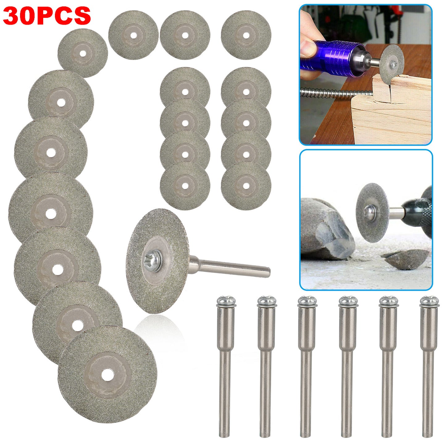 10-176PCS Diamond Cutting Wheel For Dremel Rotary Tool Die Grinder Cut Off Disc