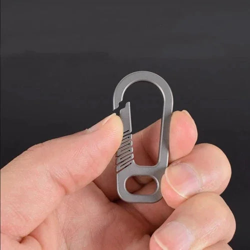 TC4 Titanium Alloy Keychain Backpack Hanging Buckle EDC Outdoor Key Carabiner 07FC0E-D4 - KOEEK [2]