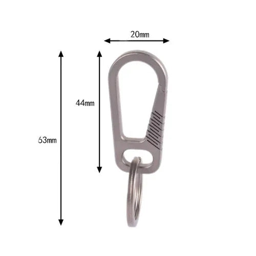TC4 Titanium Alloy Keychain Backpack Hanging Buckle EDC Outdoor Key Carabiner 07FC0E-D4 - KOEEK [4]