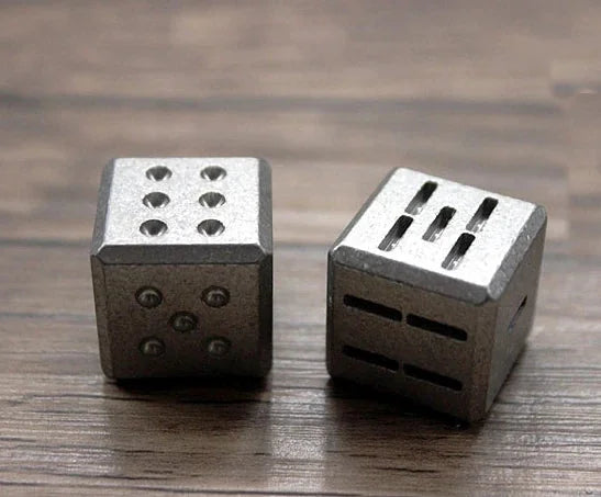 TC4 Titanium Alloy Luminous Dice Toy Chilled Red Wine Beer Dice Gift EDC Toys 07FC0E-D4 - KOEEK [3]