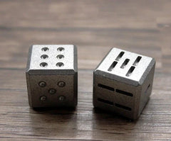 TC4 Titanium Alloy Luminous Dice Toy Chilled Red Wine Beer Dice Gift EDC Toys 07FC0E-D4 - KOEEK [3]