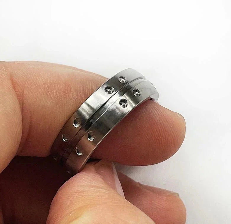 TC4 Titanium Alloy Ring CNC Made Men Women Finger Rings EDC Gift 07FC0E-D4 - KOEEK [4]