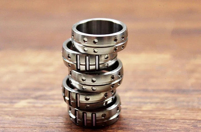 TC4 Titanium Alloy Ring CNC Made Men Women Finger Rings EDC Gift 07FC0E-D4 - KOEEK [9]