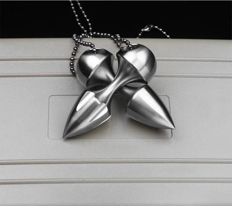 TC4 Titanium Alloy Waterproof Box keychain Necklace Pendant Outdoor EDC Tool 07FC0E-D4 - KOEEK [10]