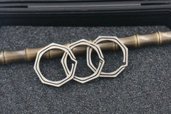 TC4 Titanium Outdoor Octagon EDC Key Ring Keychain Lightweight Hanging Buckle 07FC0E-D4 - KOEEK [2]
