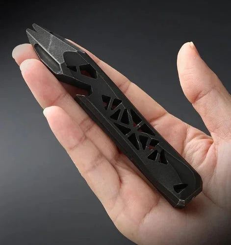 TWOSUN Titanium Alloy Hollow Out Pry Bar Crowbar Opener Pocket EDC Multi Tools 07FC0E-D4 - KOEEK [4]