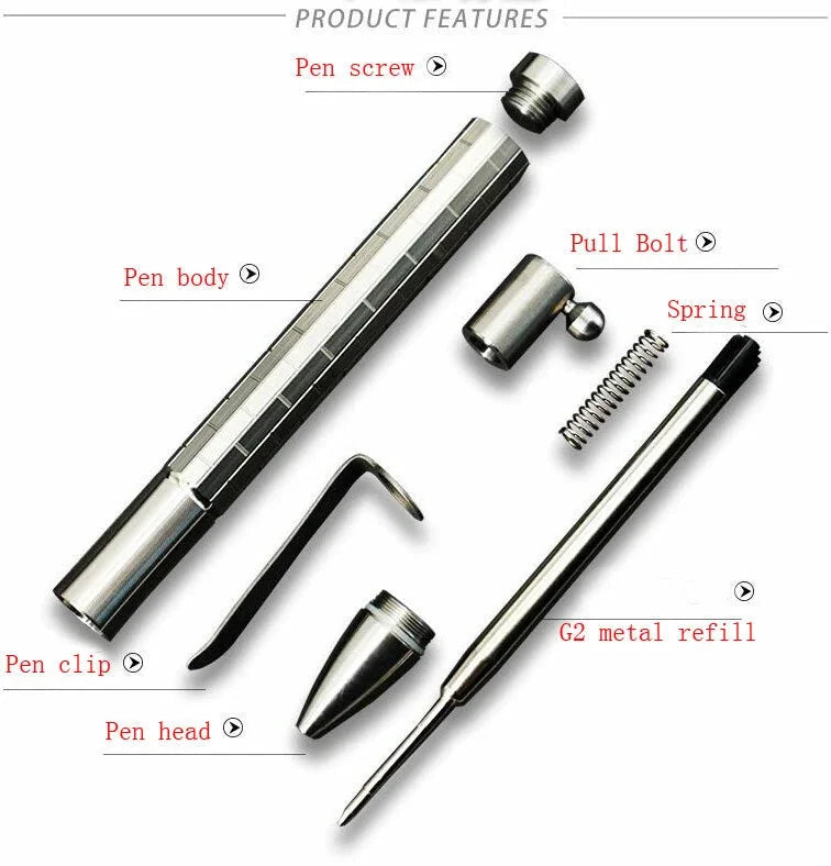 TWOSUN Titanium Alloy Pen Outdoors EDC Pen Write Ball-Point Signature Pen Gifts TWOSUN - KOEEK [4]