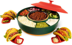 Taco Bar Serving Set for a Party - 30oz Heated Pot, 4 Taco Holders, &Detachable 07FC0E-D4 - KOEEK [1]
