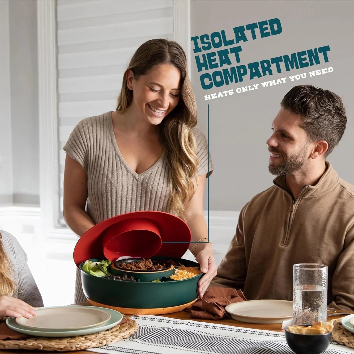 Taco Bar Serving Set for a Party - 30oz Heated Pot, 4 Taco Holders, &Detachable 07FC0E-D4 - KOEEK [4]