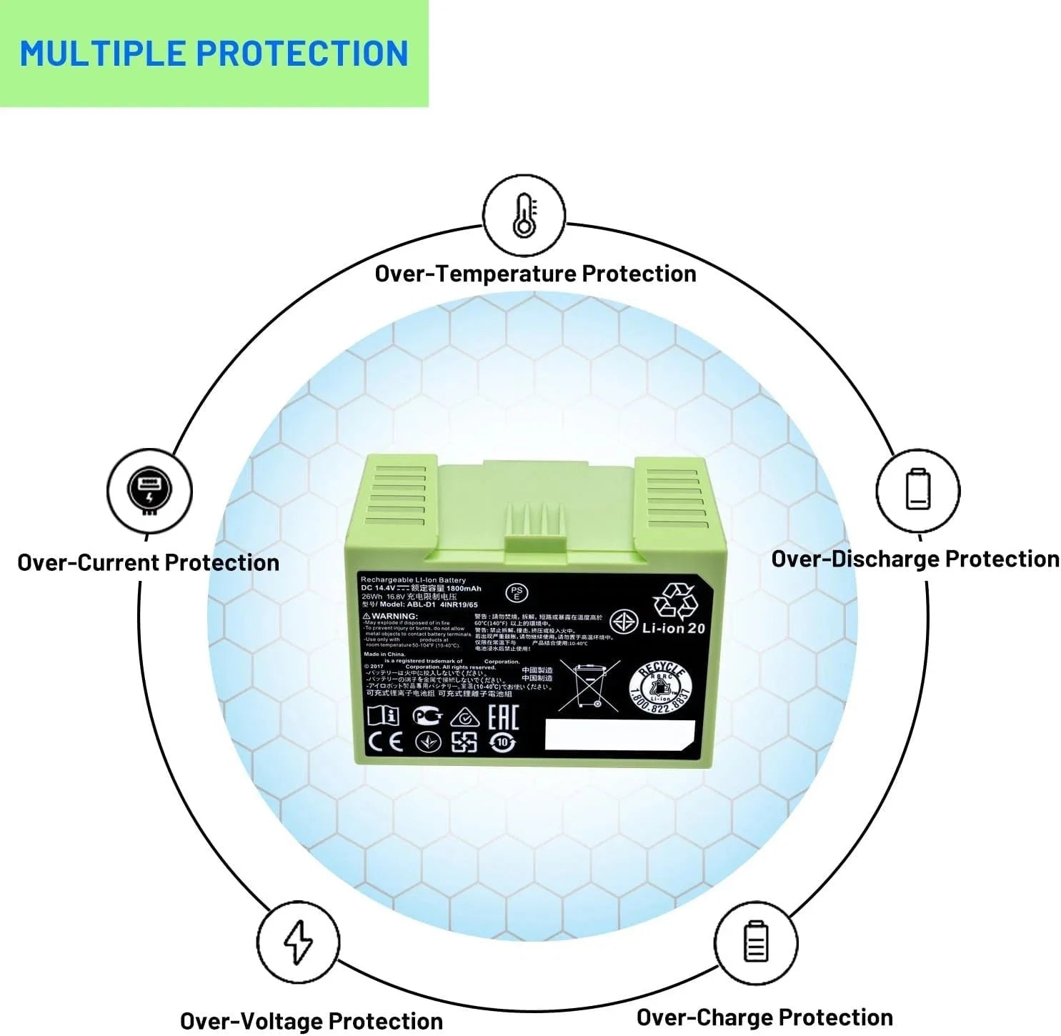 The battery is compatible with the iRobot Roomba e series and i series i3 3150. 07FC0E-D4 - KOEEK [6]