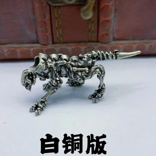 Three-headed Wolf Brass Bead Knife Lanyard Pendant EDC DIY Accessories 07FC0E-D4 - KOEEK [7]