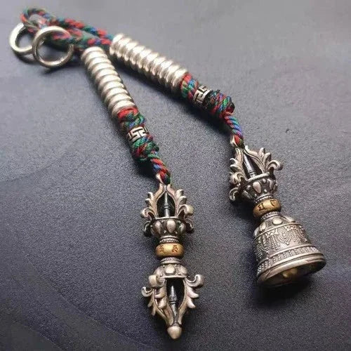 Tibetan Buddhist Mala Counter Vajra Bell Dorje DIY Bodhi Bead Bracelet Accessory 07FC0E-D4 - KOEEK [1]