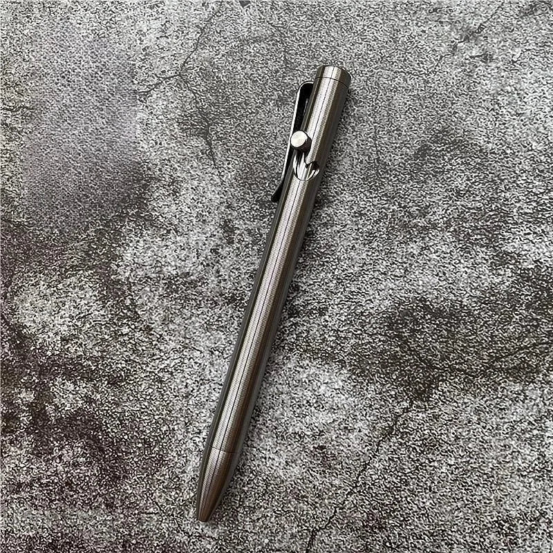 Titanium Alloy Bolt Action Pen Rollerball Pen Ballpoint Gel Pen G2 Refills EDC 07FC0E-D4 - KOEEK [1]