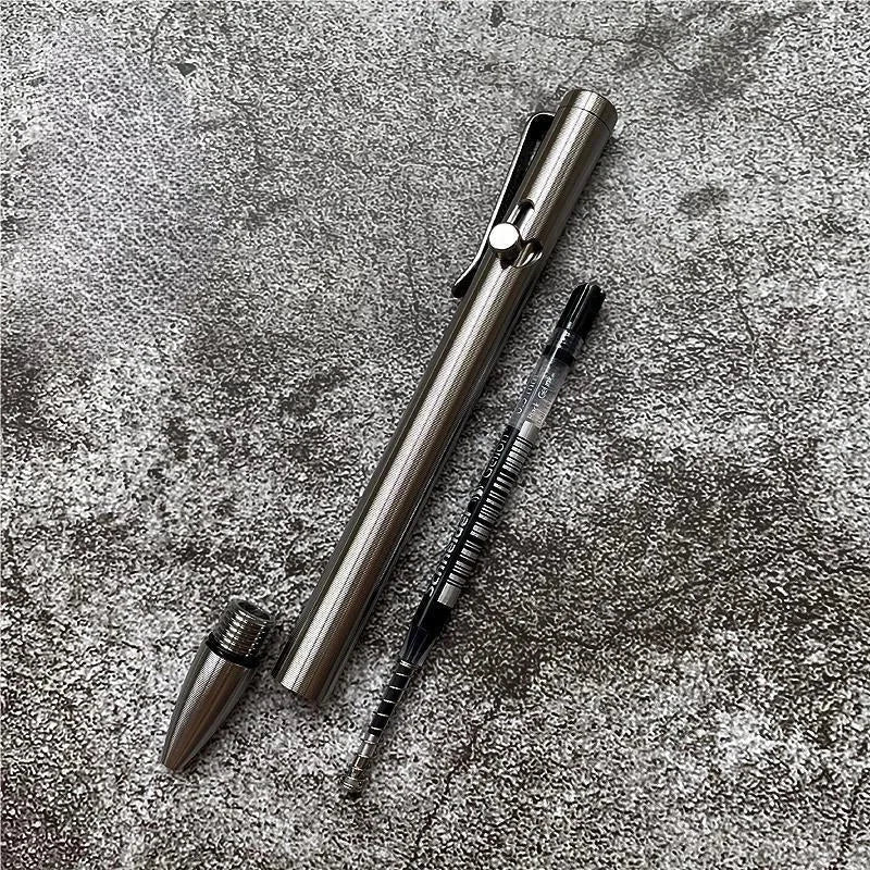 Titanium Alloy Bolt Action Pen Rollerball Pen Ballpoint Gel Pen G2 Refills EDC 07FC0E-D4 - KOEEK [4]