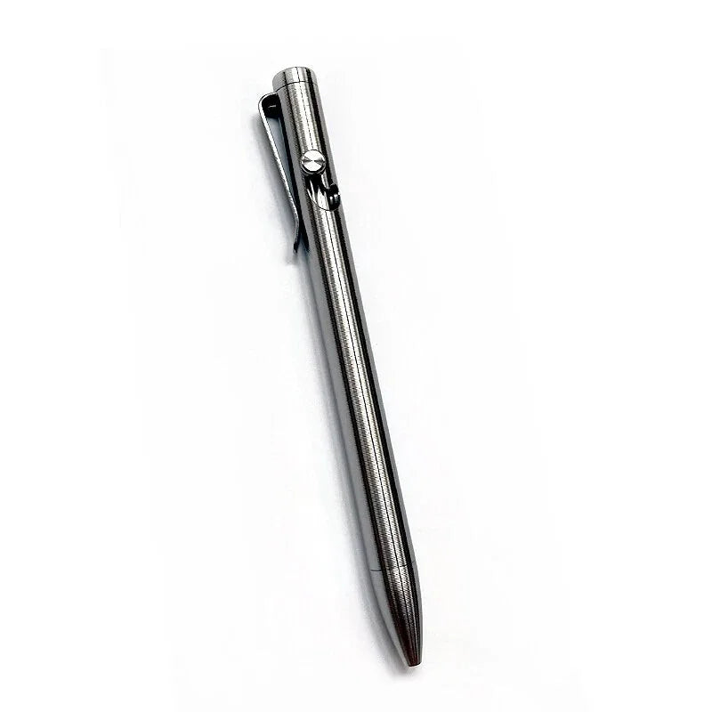 Titanium Alloy Bolt Action Pen Rollerball Pen Ballpoint Gel Pen G2 Refills EDC 07FC0E-D4 - KOEEK [7]